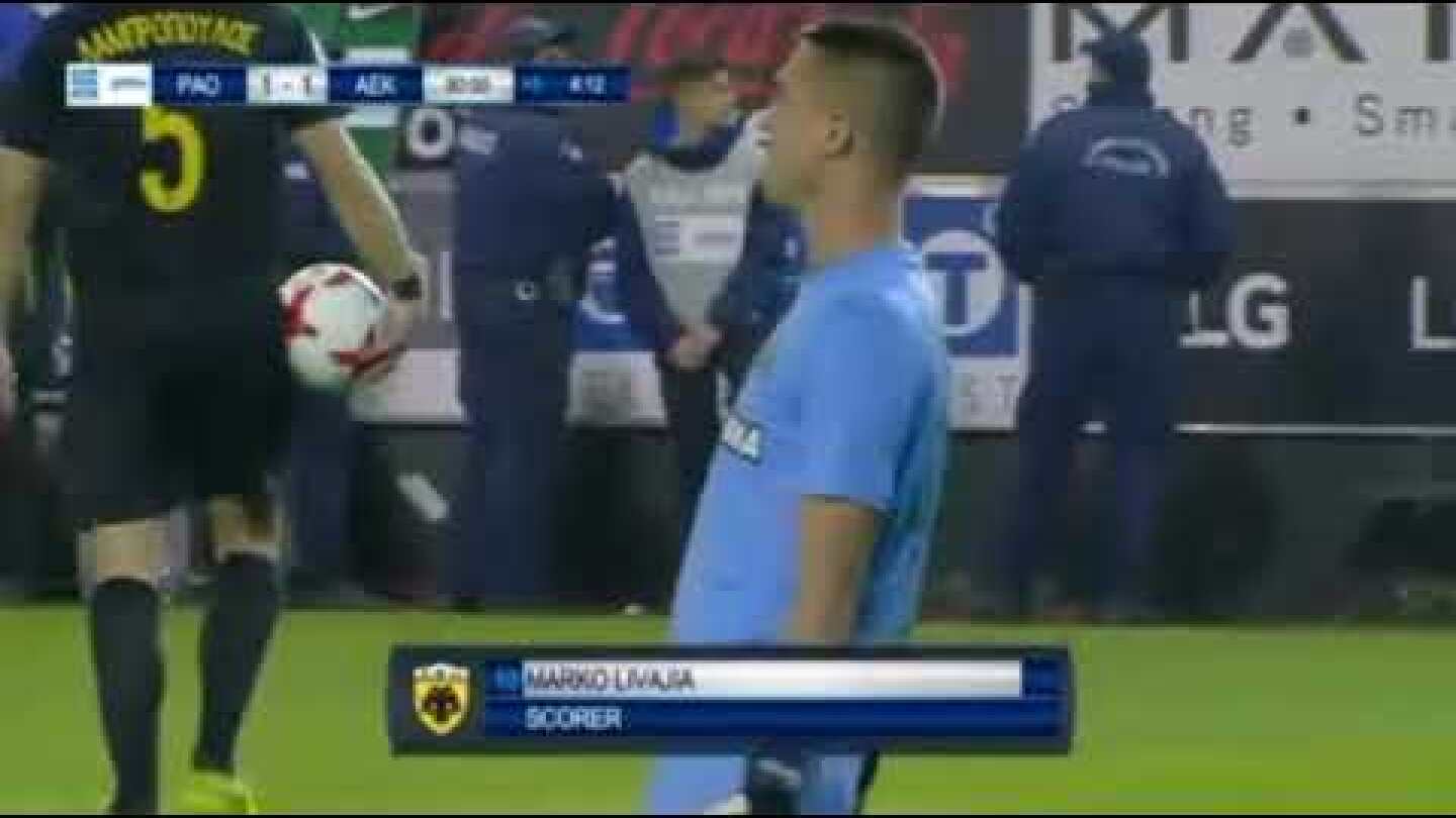 Παναθηναικος-ΑΕΚ 1-1 γκολ Livaja