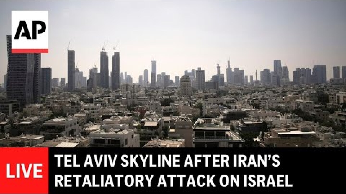 LIVE: Tel Aviv skyline after Iran's retaliatory missile attack on Israel