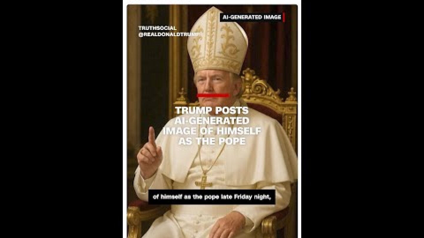 Trump posts AI-generated image of himself as the pope days before conclave vote