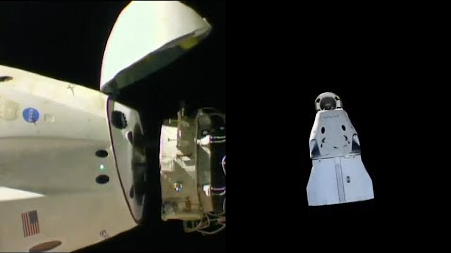 Crew Dragon undocking and departure