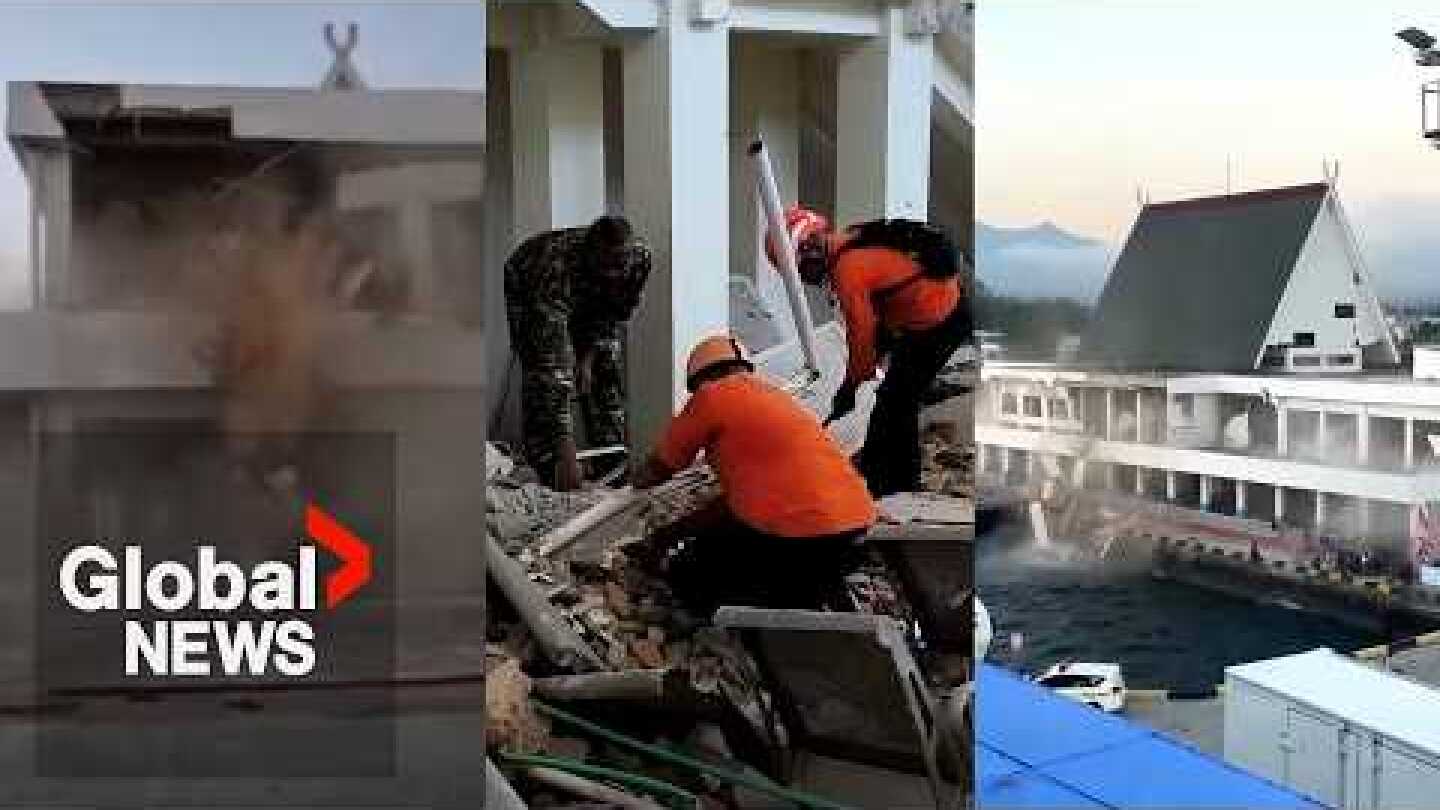 Dozens dead following 7.7 magnitude earthquake in Indonesia