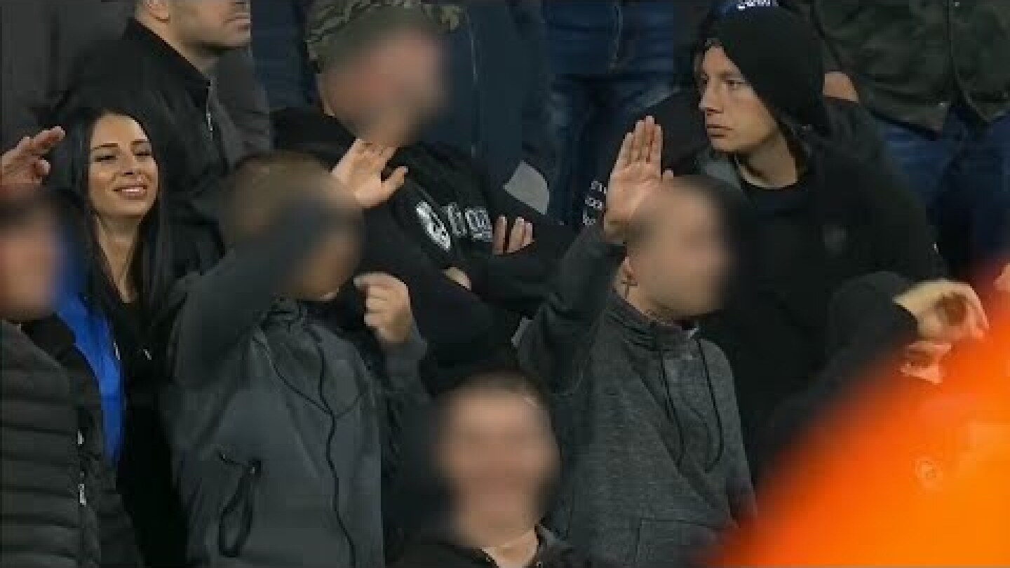 Nazi salute and racist chants during the match Bulgaria - England 14-10-2019