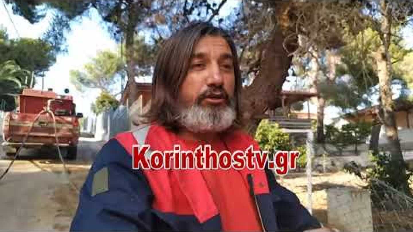 Ίσθμια: Μια ανάσα από τα σπίτια οι φλόγες