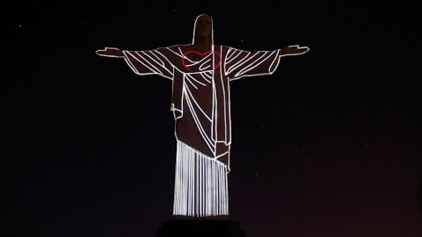 Christ the Redeemer 'wears' mask to raise awareness against COVID-19