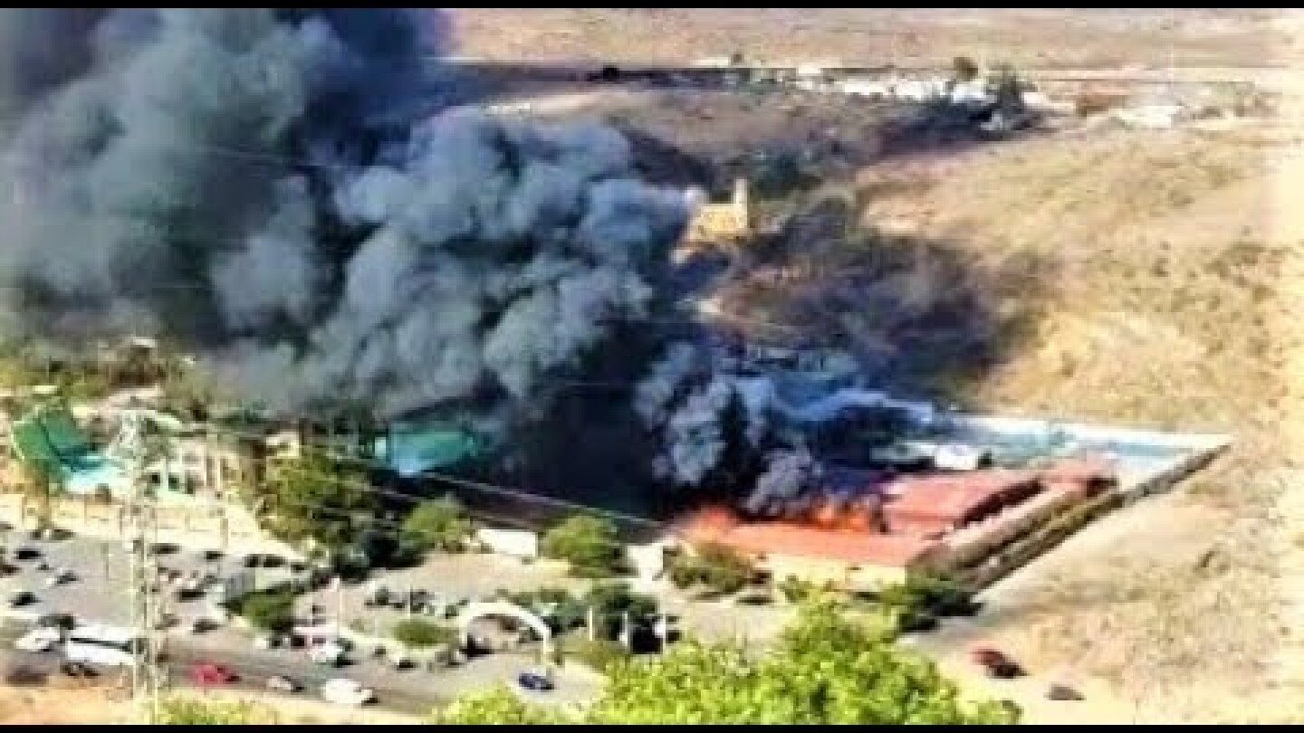 Incendio en la Perla Canaria en el barranco de Maspalomas