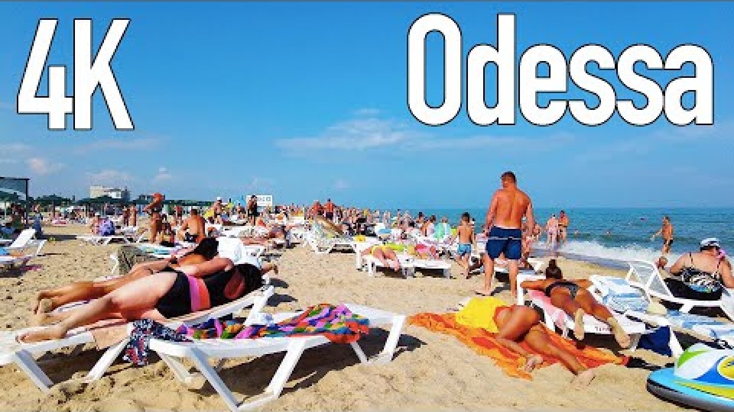 4K BEACH WALK in Odessa, Ukraine / July 2021