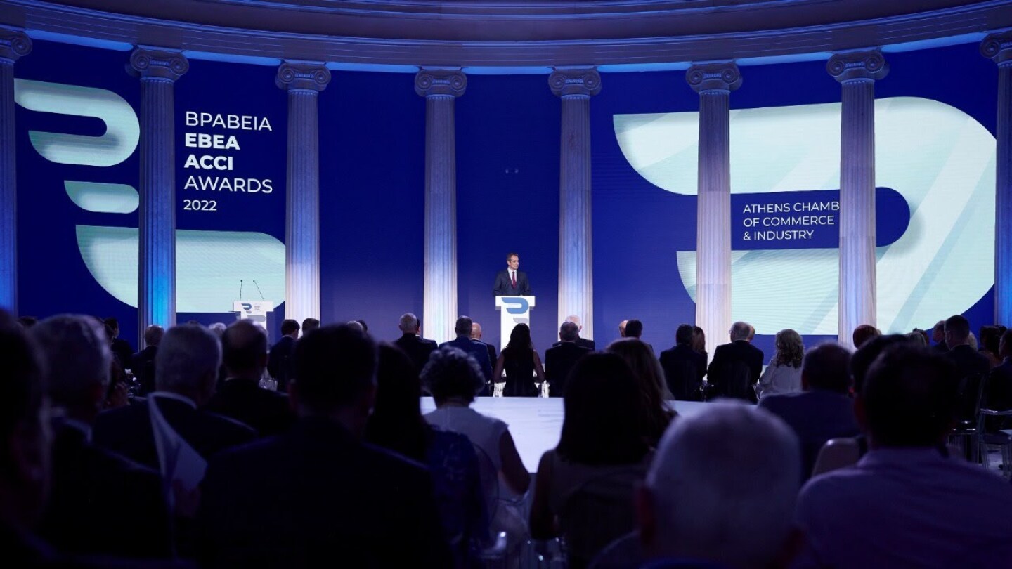 Ομιλία του Πρωθυπουργού Κυριάκου Μητσοτάκη στην τελετή απονομής των Βραβείων του ΕΒΕΑ