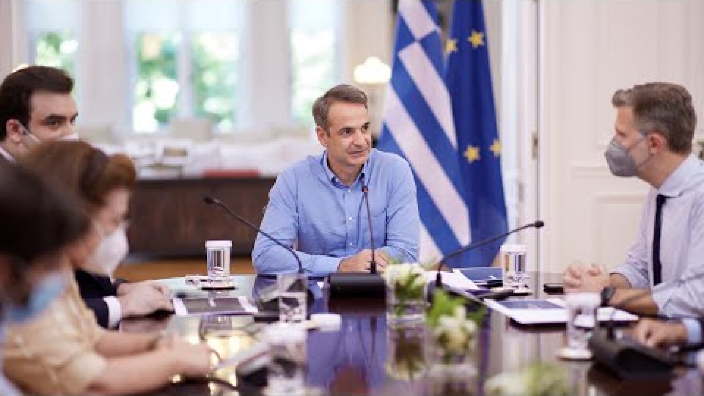 Παρουσίαση μέτρων για την ενθάρρυνση των εμβολιασμών από τον Πρωθυπουργό Κ. Μητσοτάκη και Υπουργούς