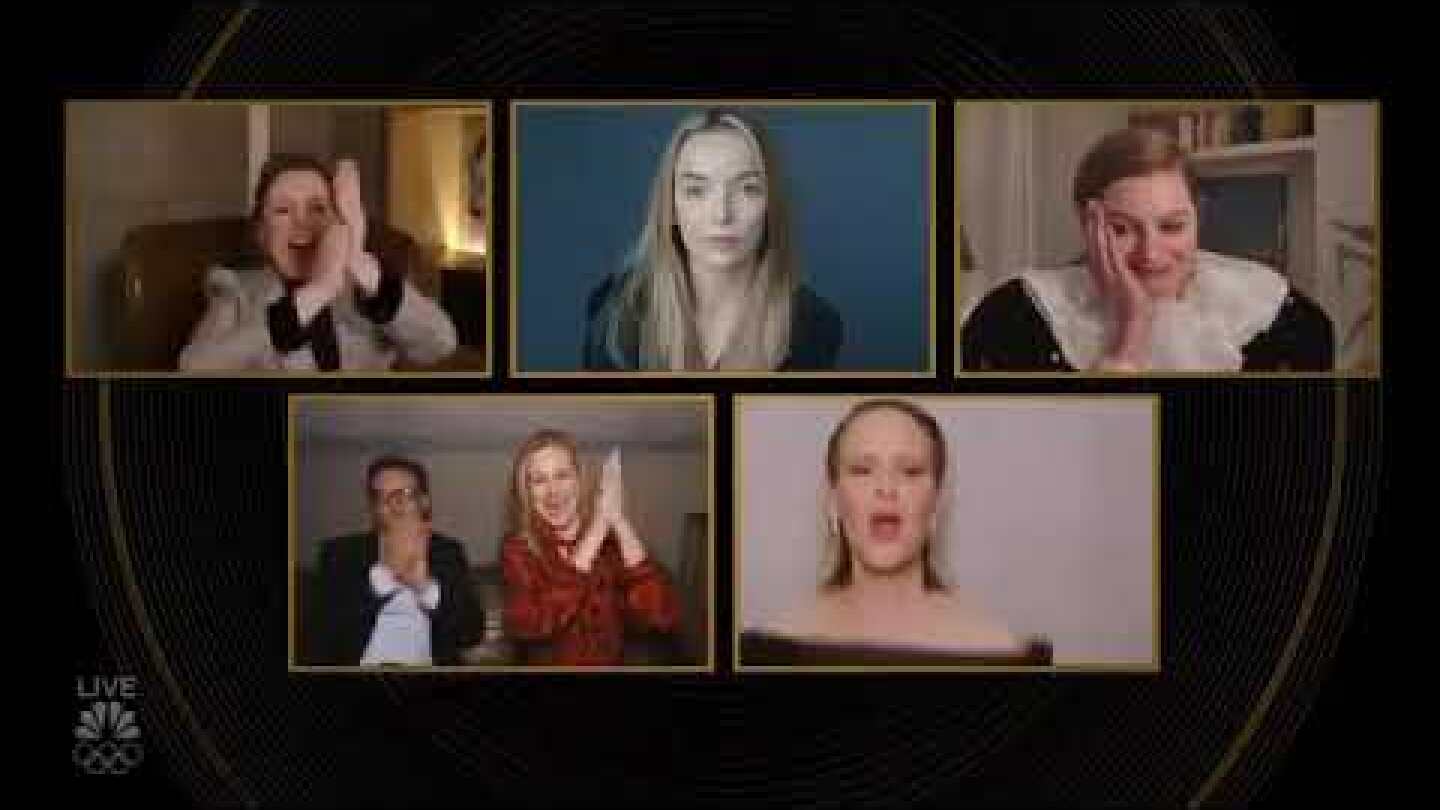 Olivia Colman's reaction to Emma Corrin's win- Golden Globes