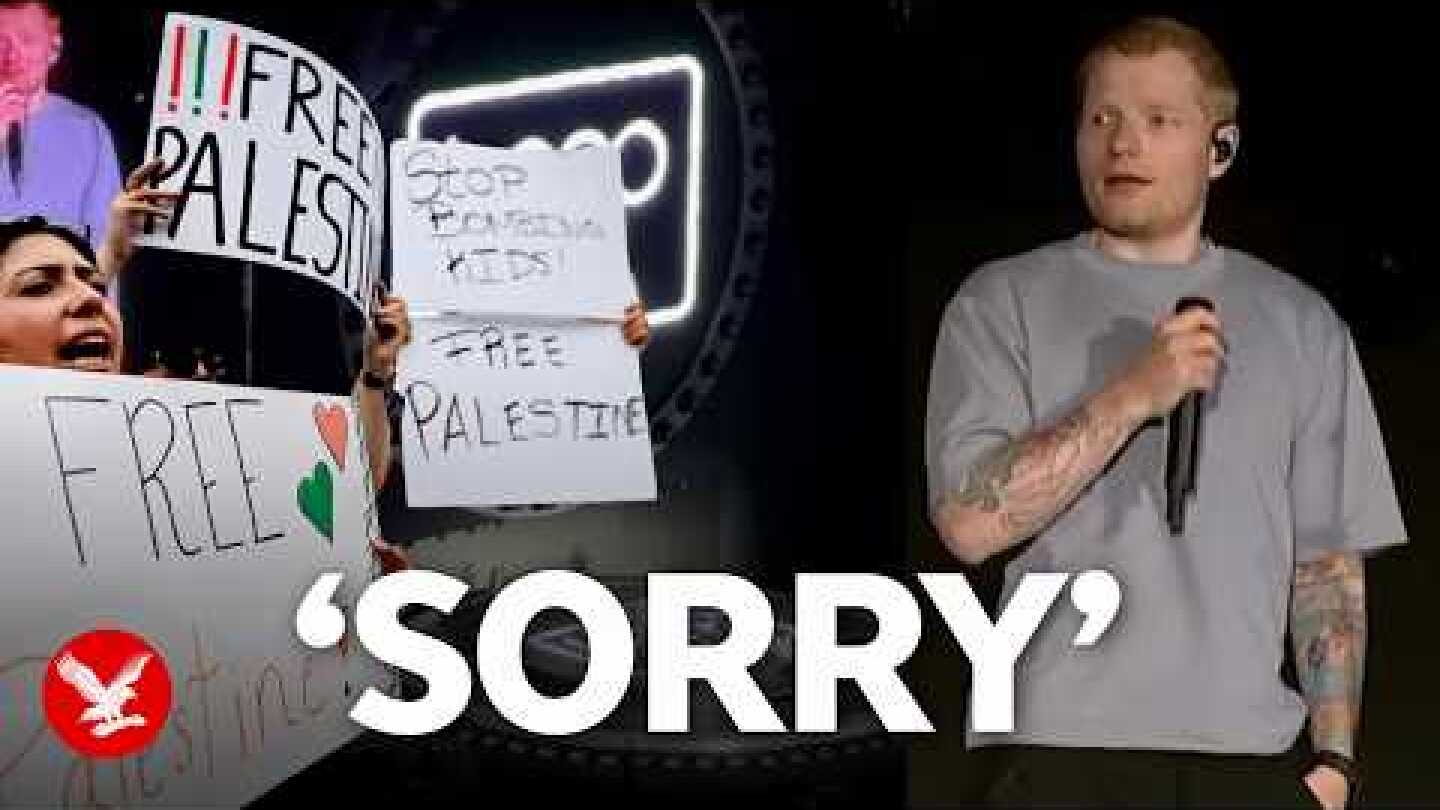 Ed Sheeran cries onstage at solo concert amid Macklemore controversy | IN FULL