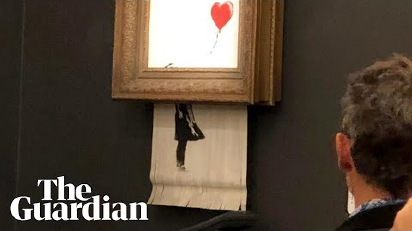 Banksy artwork self-destructs after selling at auction for £1m