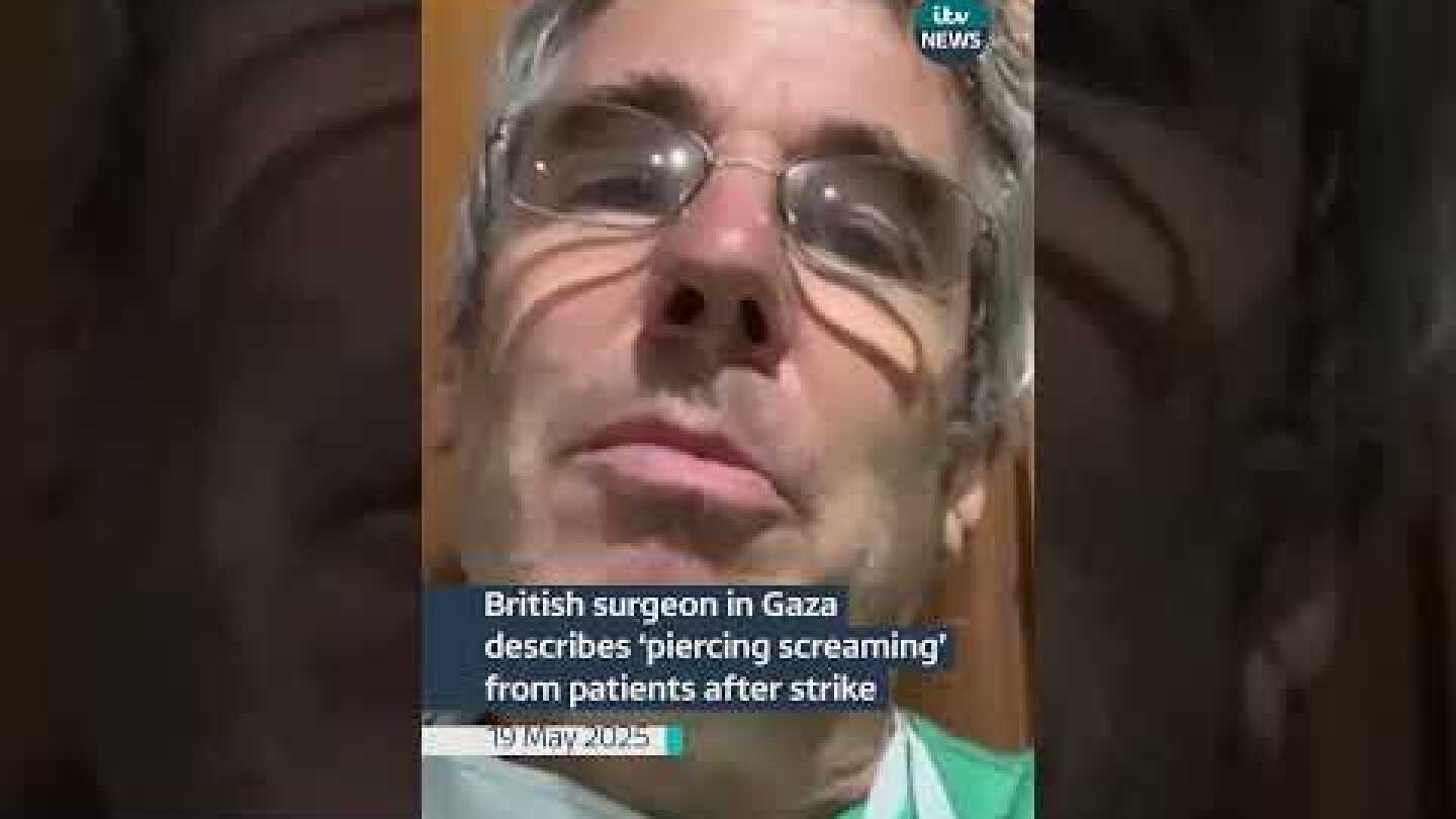 A UK surgeon in Khan Younis describes the ‘unsettling’ moment a family came into hospital #itvnews