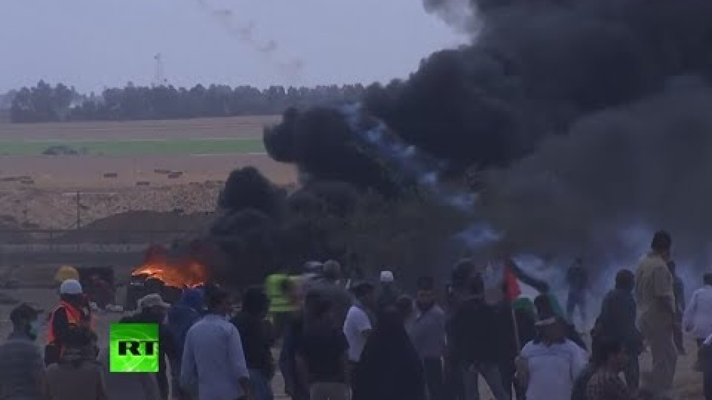 Palestinians protest in Gaza against US Embassy move to Jerusalem