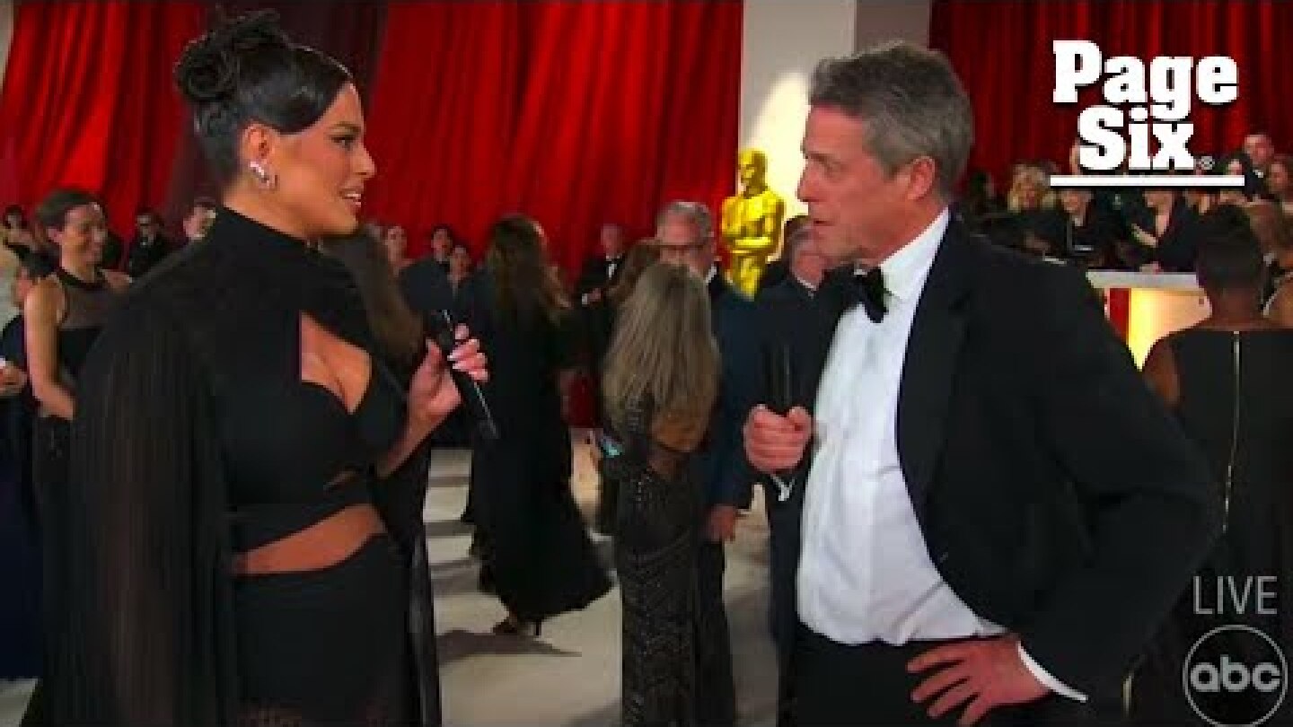 Hugh Grant slammed for rude responses during Oscars interview: ‘Total a–hole’ | New York Post