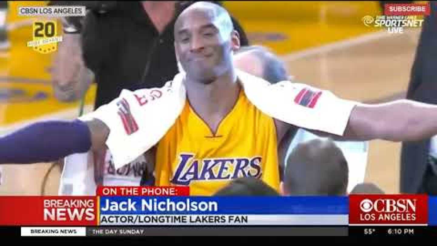 Jack Nicholson Remembers Kobe Bryant - Killed in Helicopter Crash