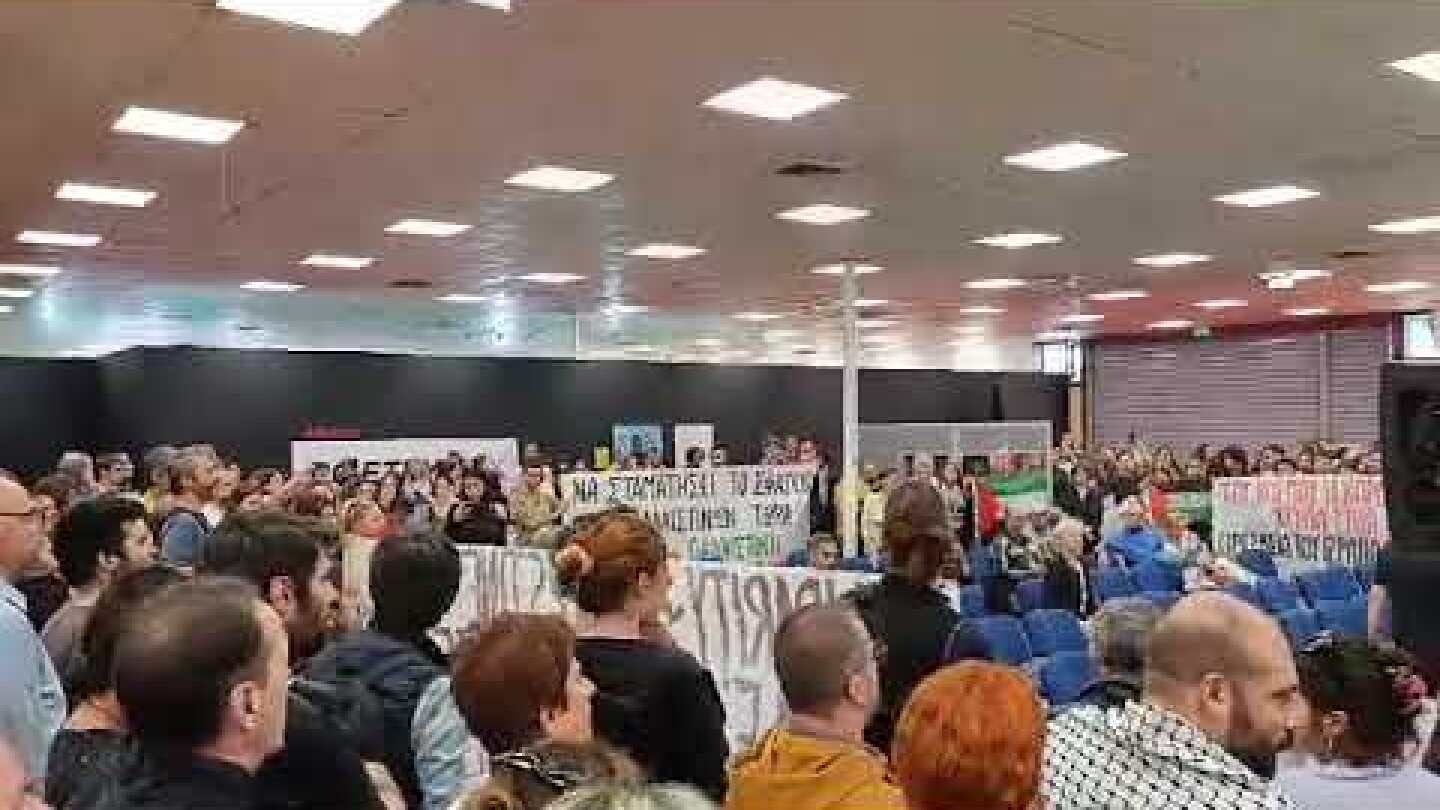 Thesstoday.gr - Επεισόδιο διαμαρτυρίας υπέρ της Παλαιστίνης