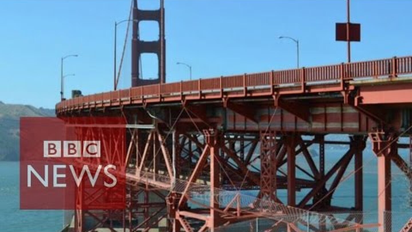 Golden Gate's suicide net design - BBC News