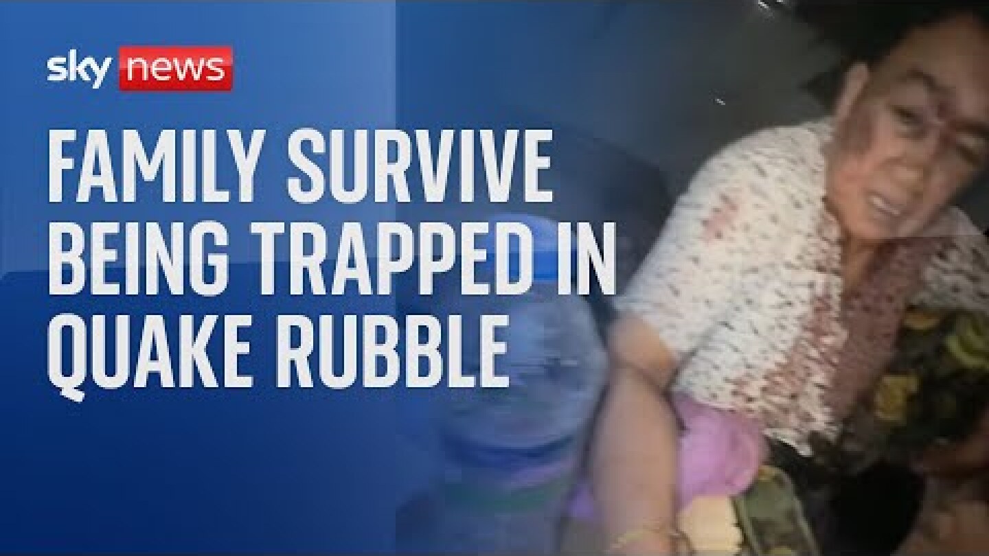 Children and grandmother pulled out of rubble alive after days trapped | Myanmar earthquake