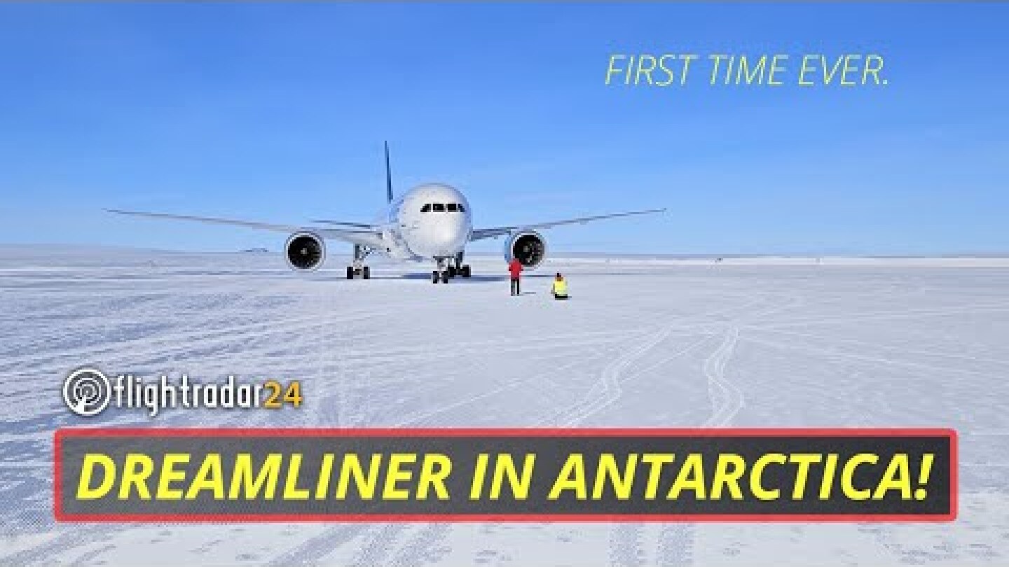 787 lands on Antarctica ICE RUNWAY! (And takes off again)