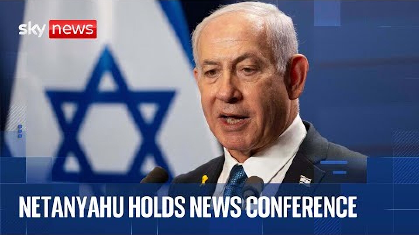 Israeli Prime Minister Benjamin Netanyahu holds a news conference in Jerusalem