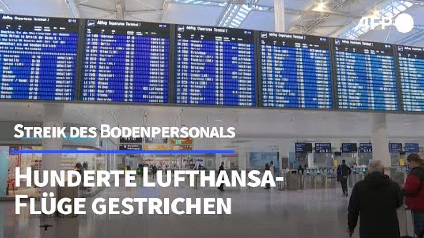 Bodenpersonal-Streik: Großteil der Lufthansa-Flüge fällt aus | AFP
