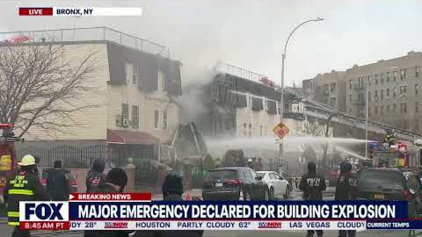 Bronx explosion: Building collapses after gas explosion and fire | LiveNOW from FOX