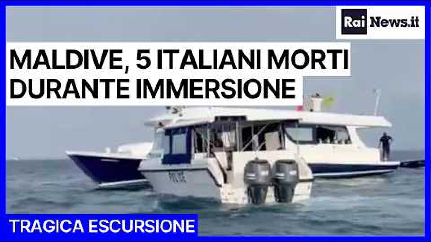 Maldive, 5 italiani morti durante immersione