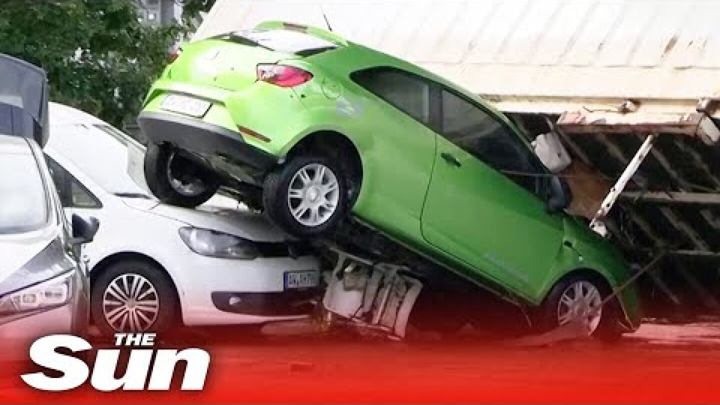 Severe floods wash cars away in Germany  - 11 dead & 70 people missing after homes collapse