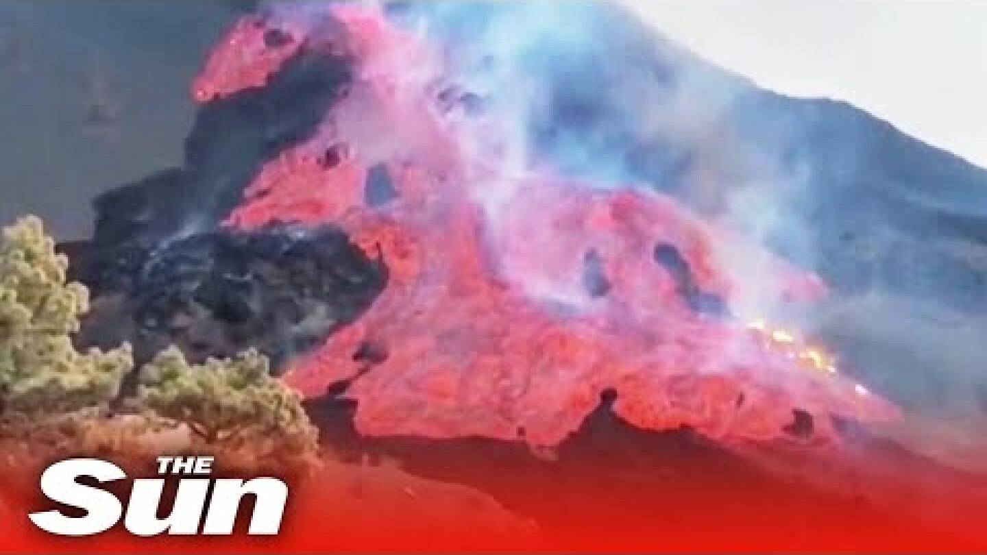 New lava streams destroy La Palma houses