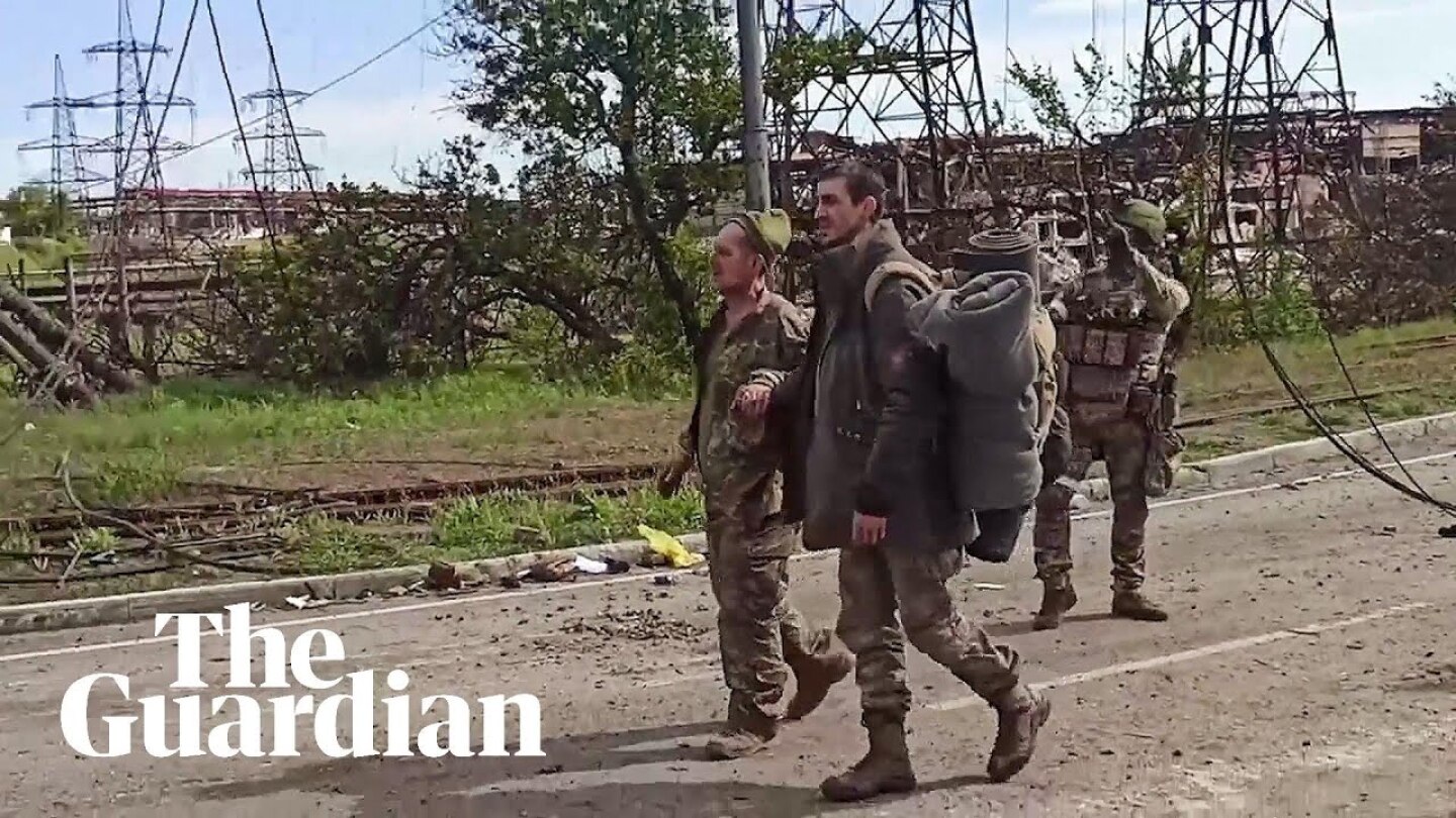 Footage released by Russia purports to show Azovstal fighters surrendering