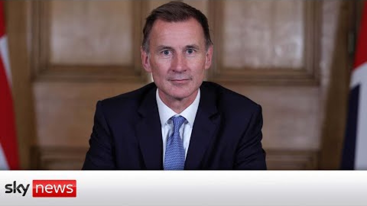 Newly-appointed Chancellor Jeremy Hunt speaks to Sky News
