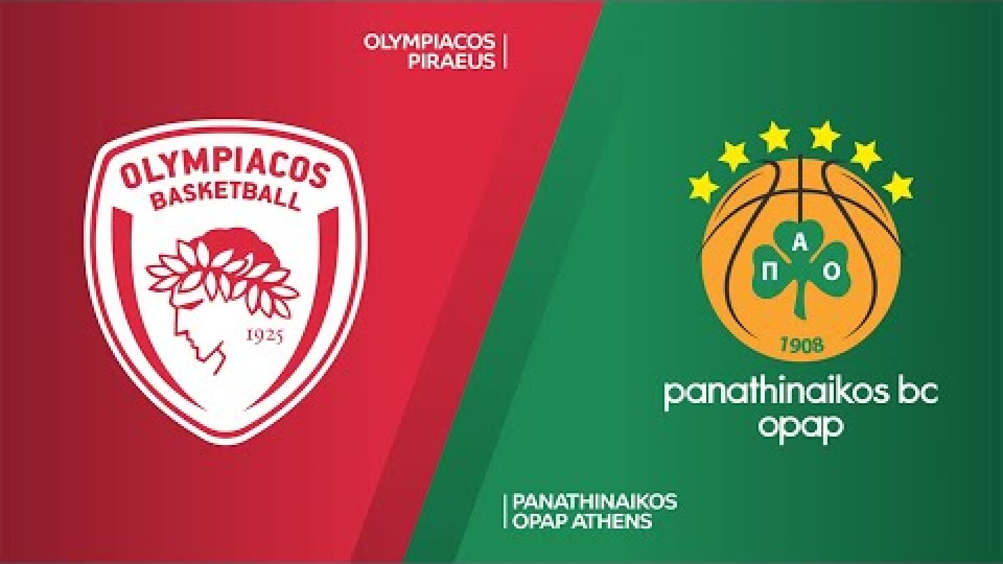 Olympiacos Piraeus - Panathinaikos OPAP Athens Highlights | Turkish Airlines EuroLeague, RS Round 24