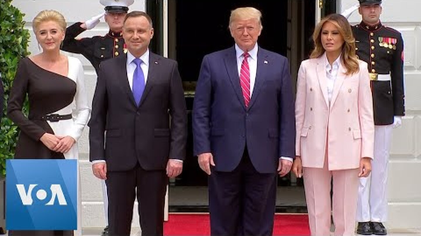 President Trump Welcomes Polish President to the White House