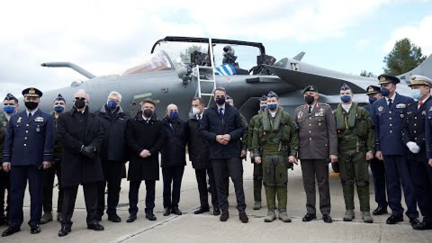 Tελετή παραλαβής των πρώτων έξι μαχητικών αεροσκαφών Rafale