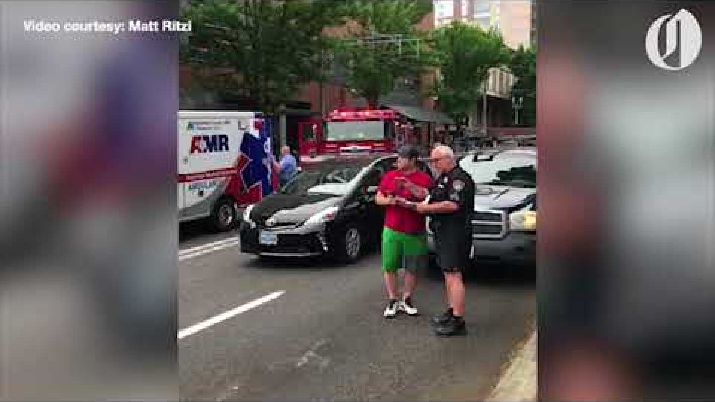 GRAPHIC WARNING: Scene of apparent hit-and-run in downtown Portland