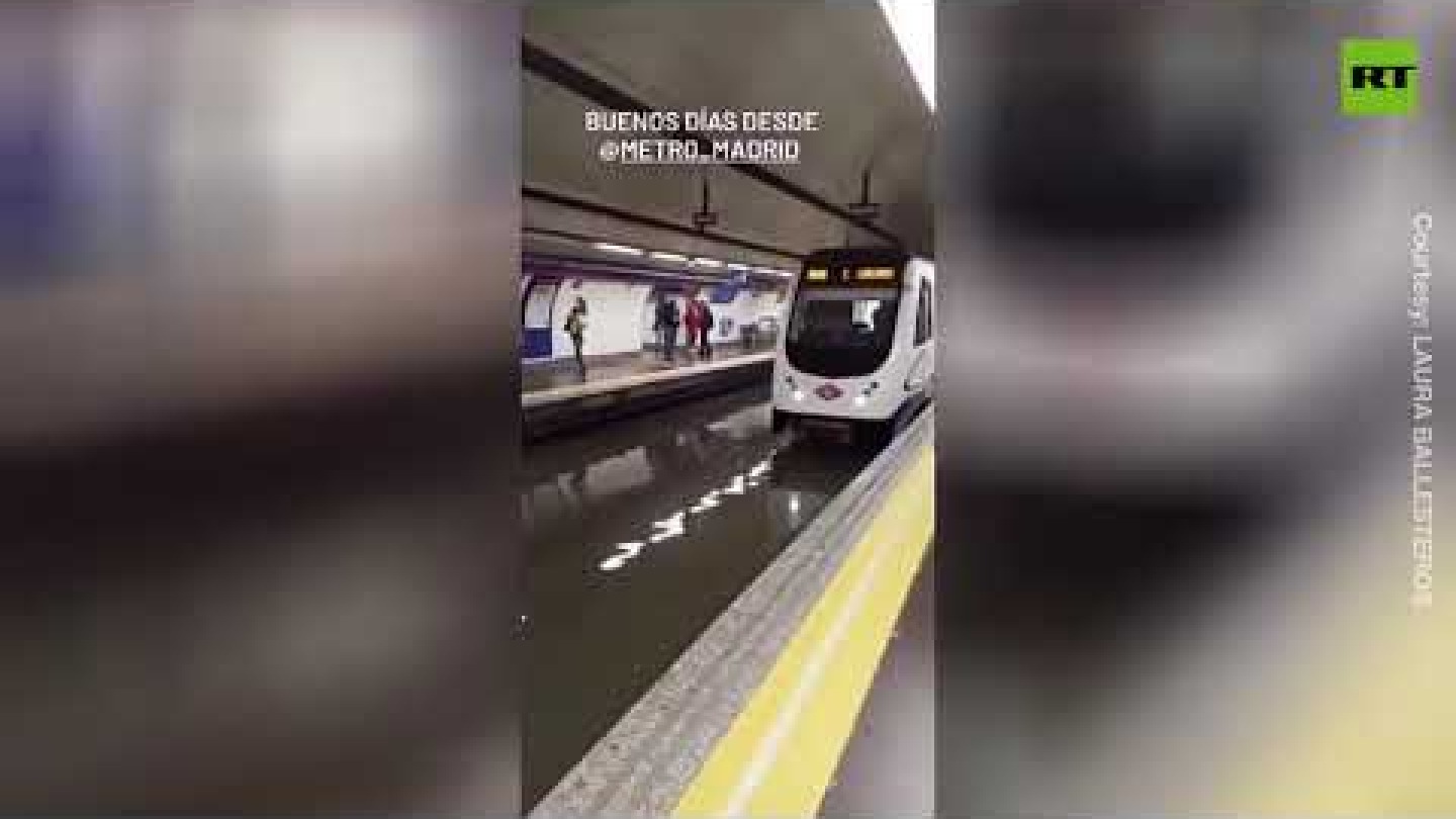 Service interrupted! | Madrid Metro flooded after heavy rain