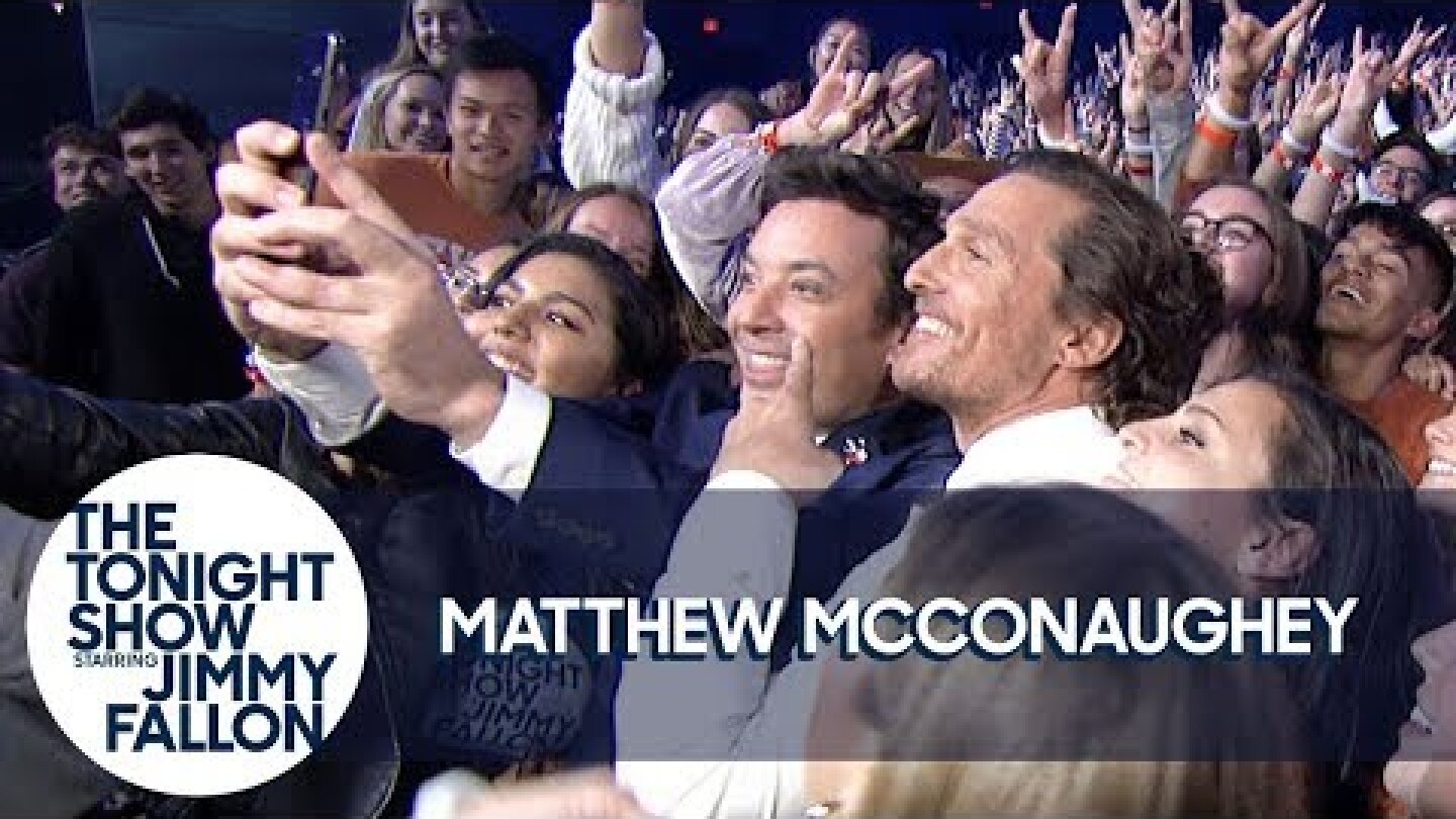 Matthew McConaughey Takes His First Instagram Selfie with Jimmy and UT Austin Students