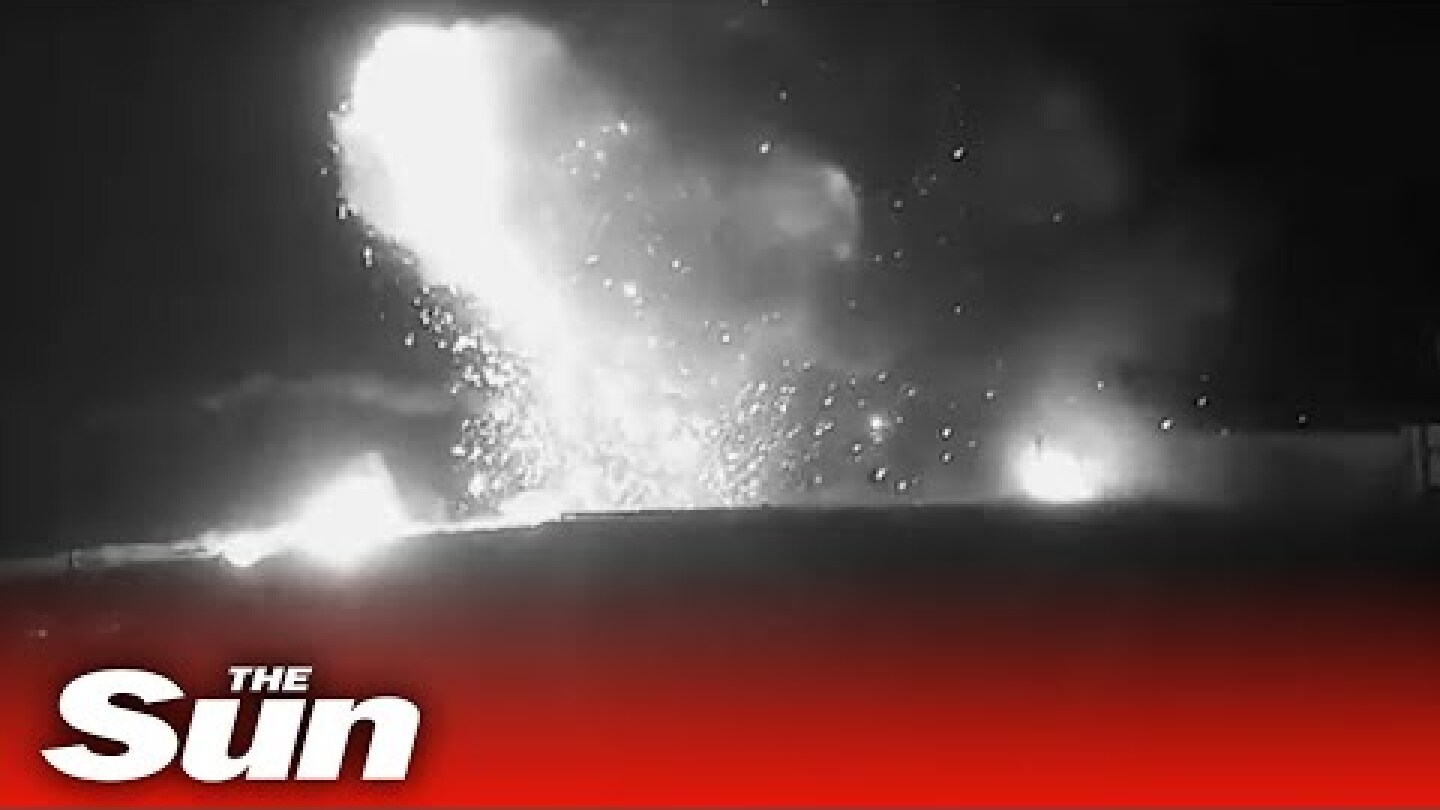 Russian strike destroying Odesa shopping mall captured on CCTV