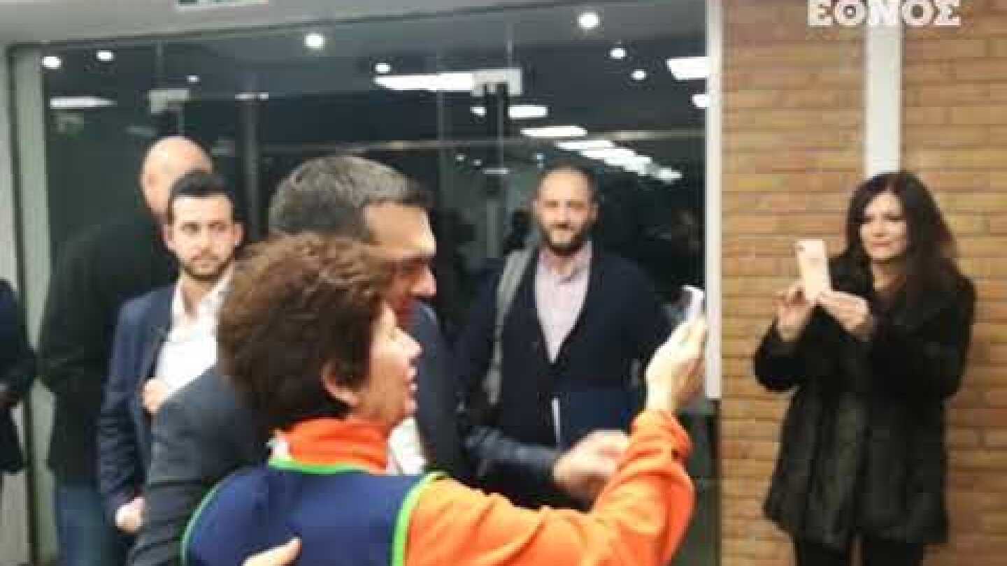 Ο Αλέξης Τσίπρας στις εγκαταστάσεις του OPENTV και Έθνος