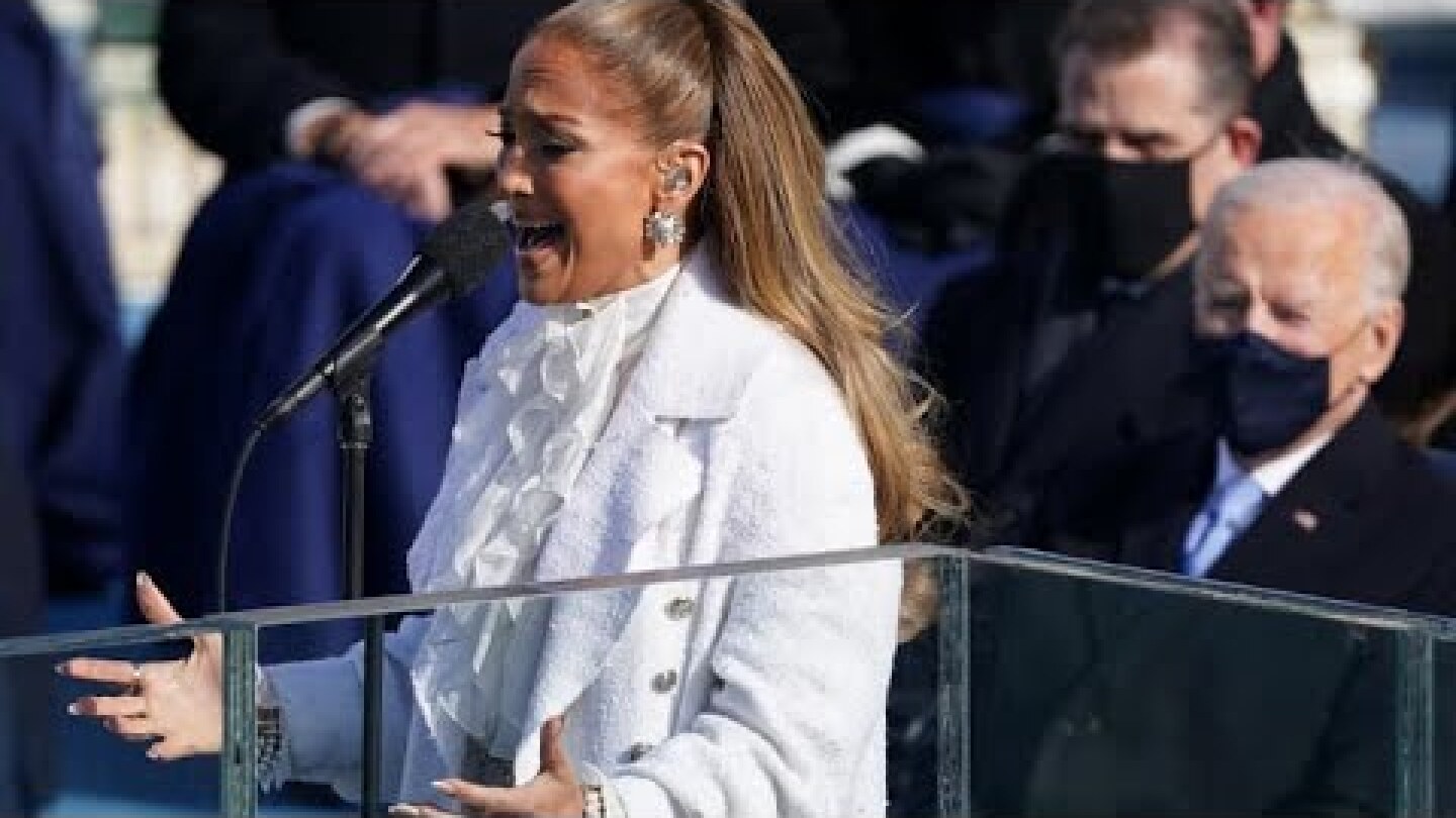 Jennifer Lopez performs at Joe Biden's inauguration