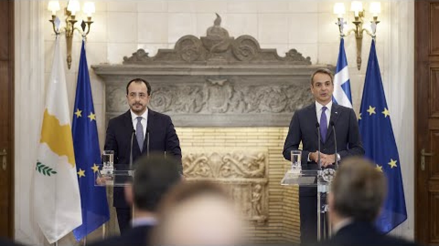 Δηλώσεις του Πρωθυπουργού Κ. Μητσοτάκη και του Προέδρου της Κυπριακής Δημοκρατίας Ν. Χριστοδουλίδη