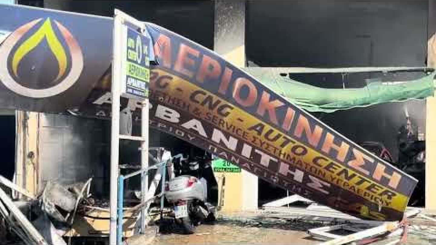 Έκρηξη σε κατάστημα τοποθέτησης και σέρβις συστημάτων υγραερίου στην οδό Βόλου