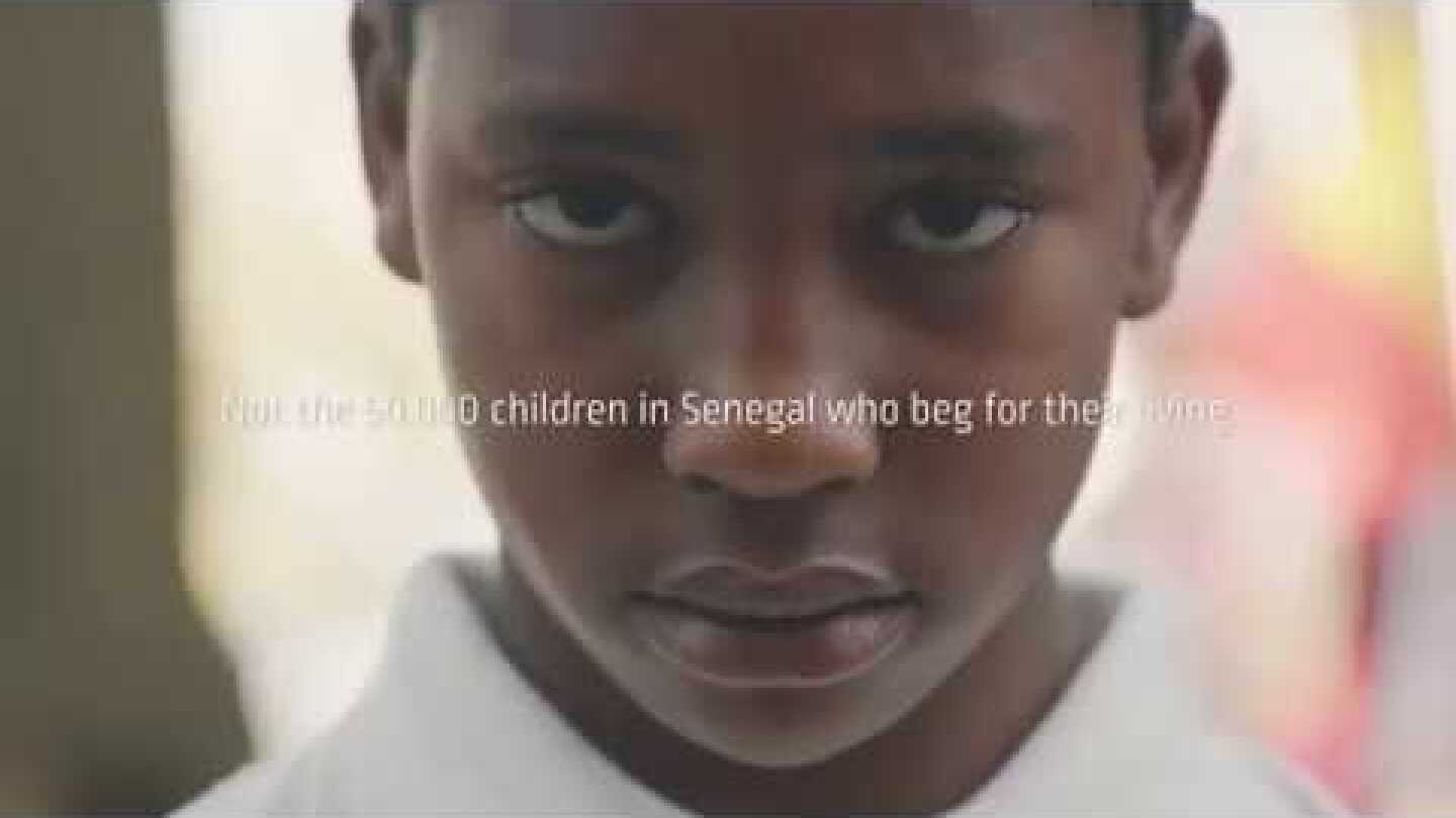 Begging boy has a message for start of new school year