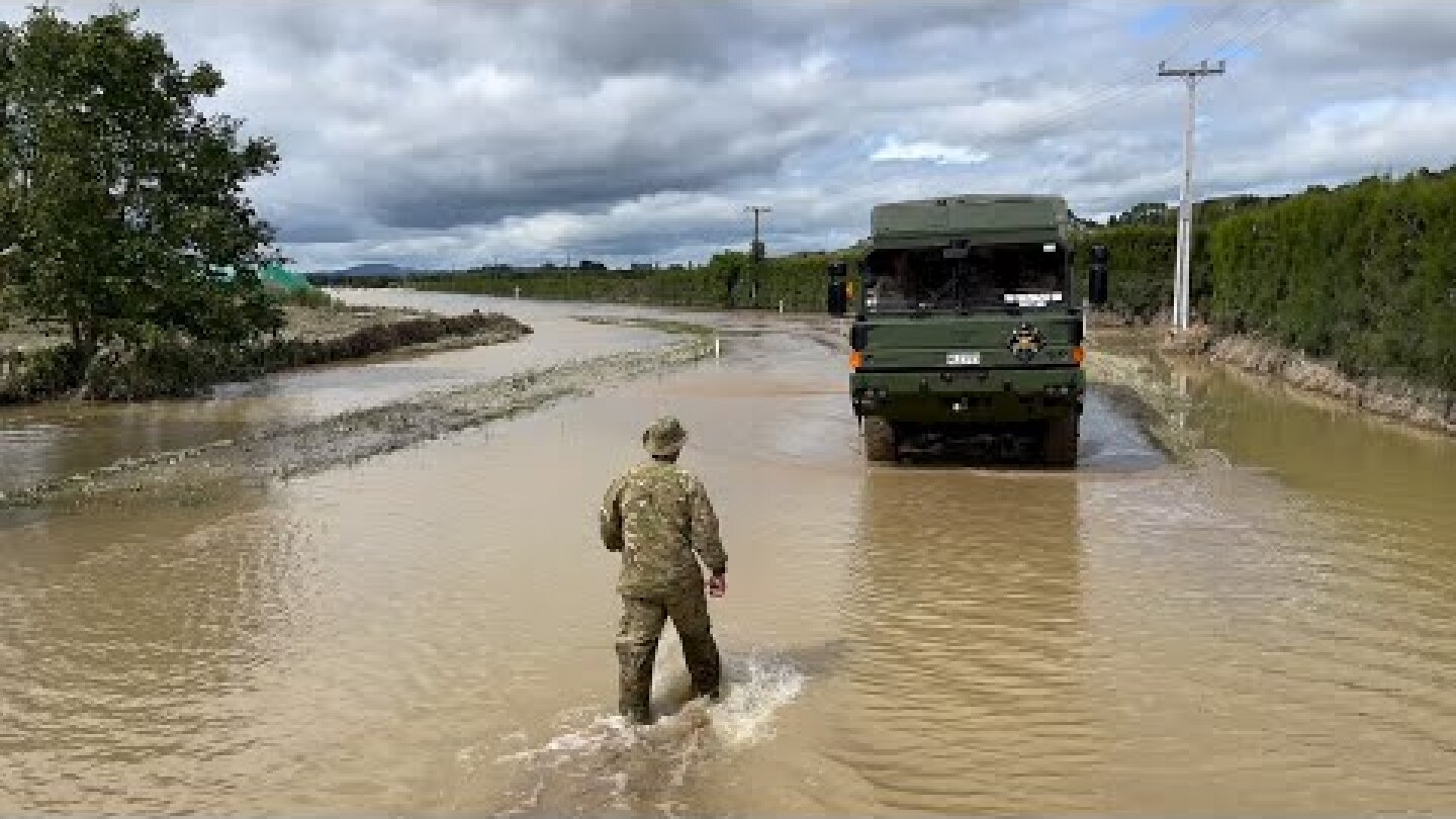 New Zealand Army: Resupplying Moteo Marae, near Napier