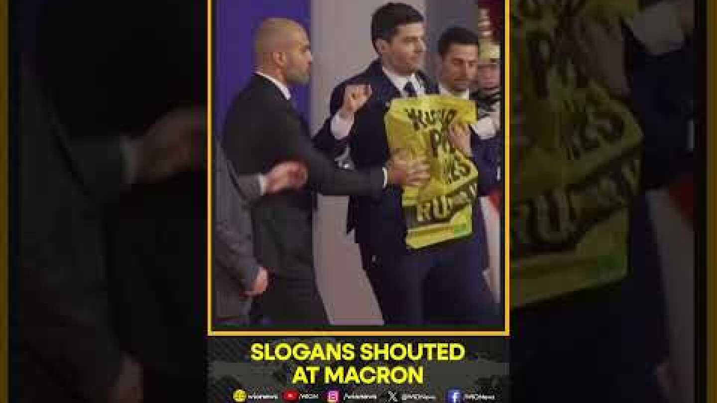 Protesters Disrupt Nuclear Summit in Paris, Shout Slogans at Macron