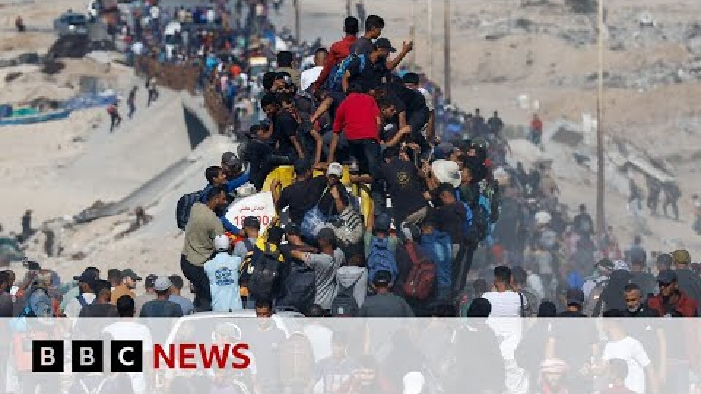 Palestinians begin returning to Gaza's north | BBC News