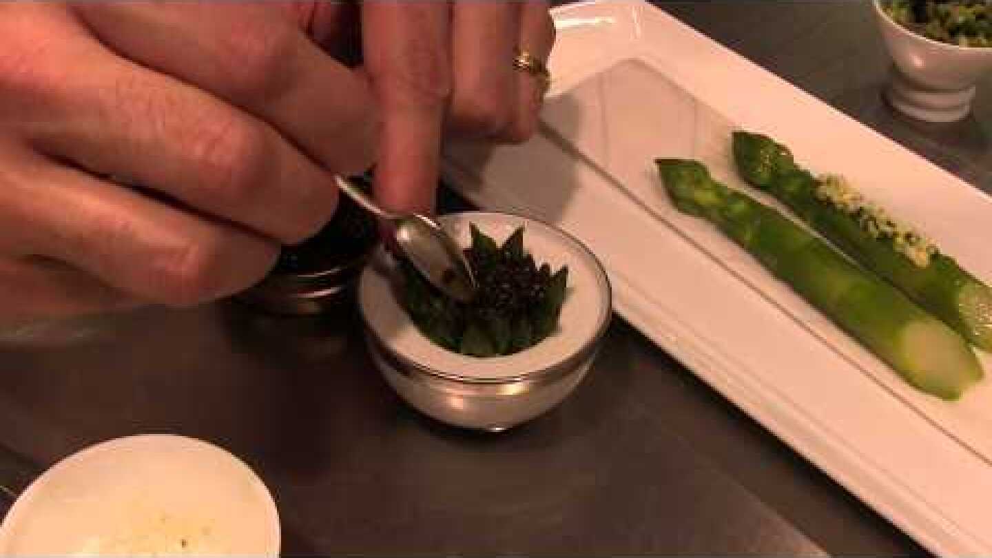 Violier prepares a dish at l'Hôtel de Ville