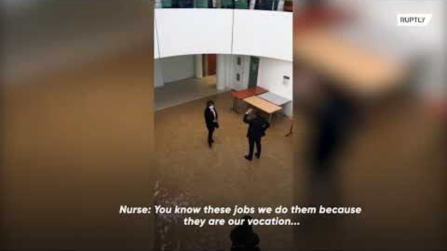 France: Nurse argues with President Macron during hospital visit