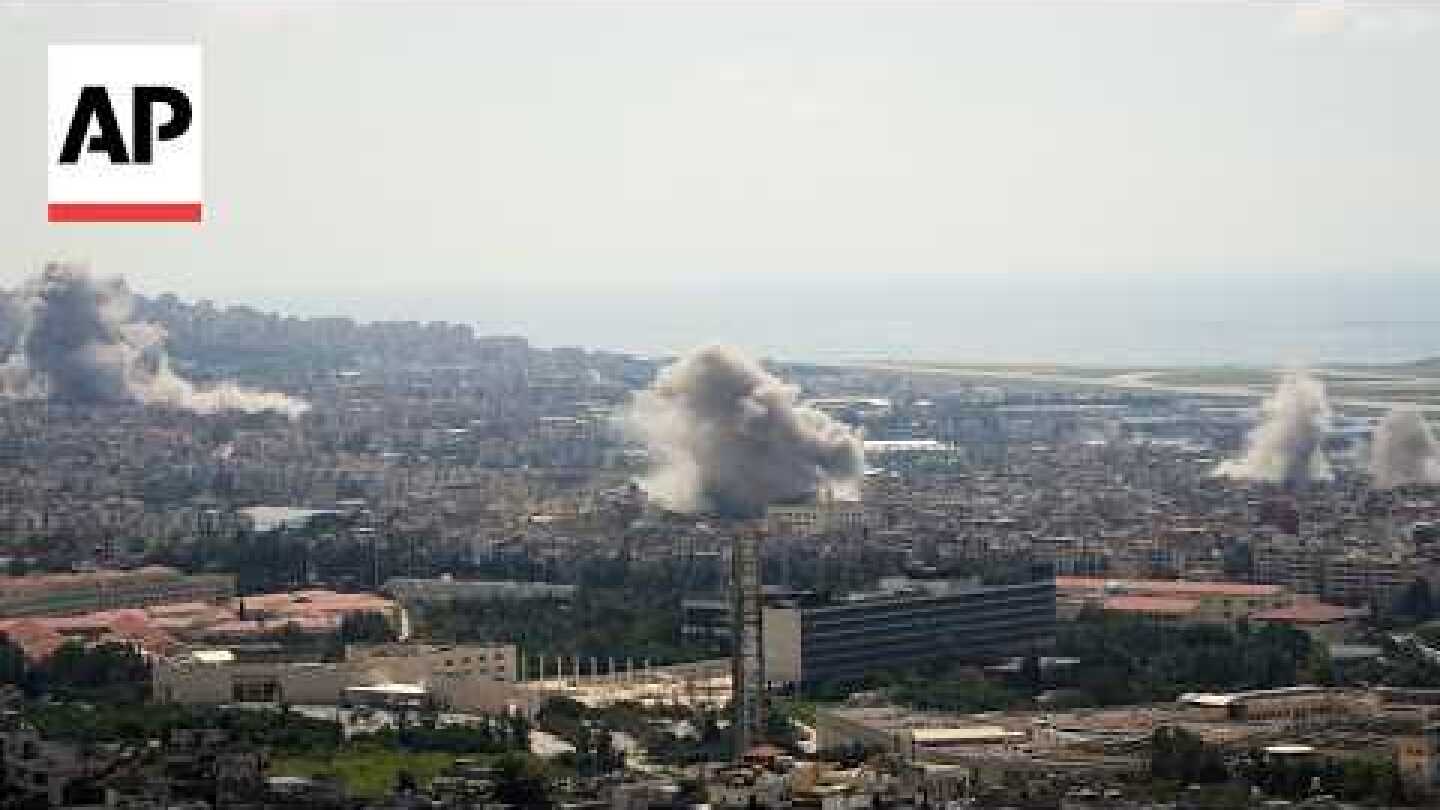 Israel launches a barrage of strikes across Beirut, Lebanon