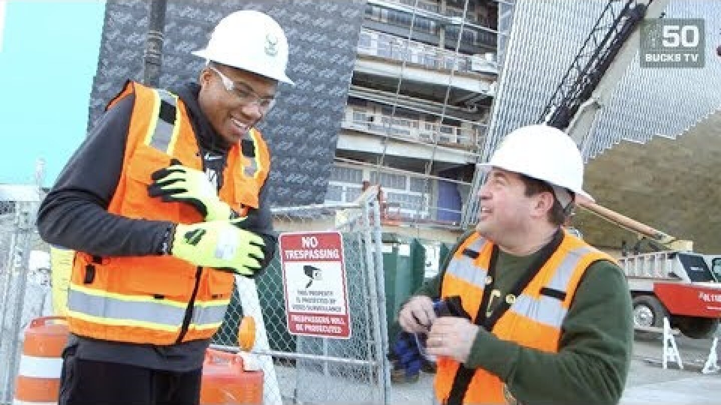 Giannis Tours New Milwaukee Bucks Arena
